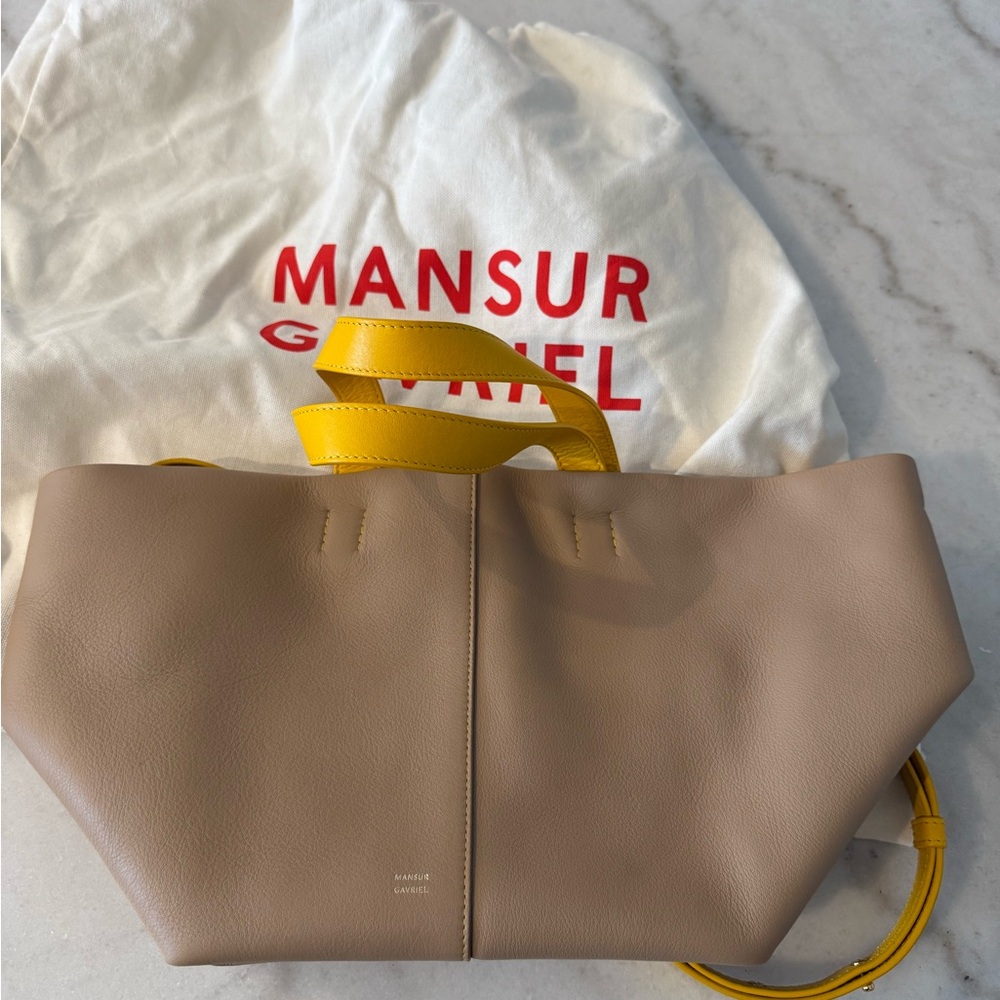Mansur Gavriel Tan and Yellow Women's Bag